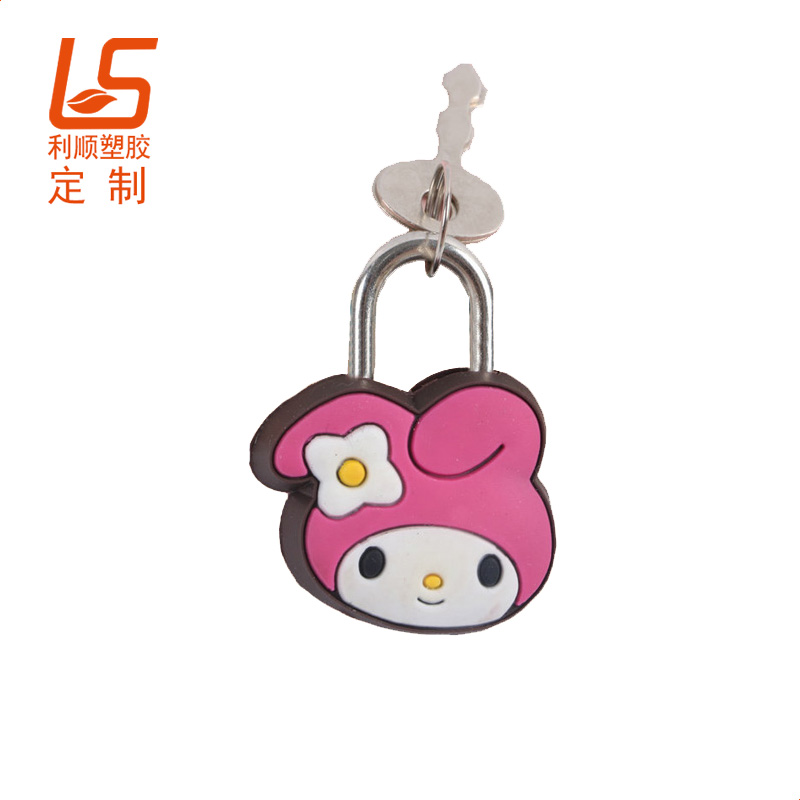 定制硅膠公仔迷你鎖 立體公仔迷你掛鎖