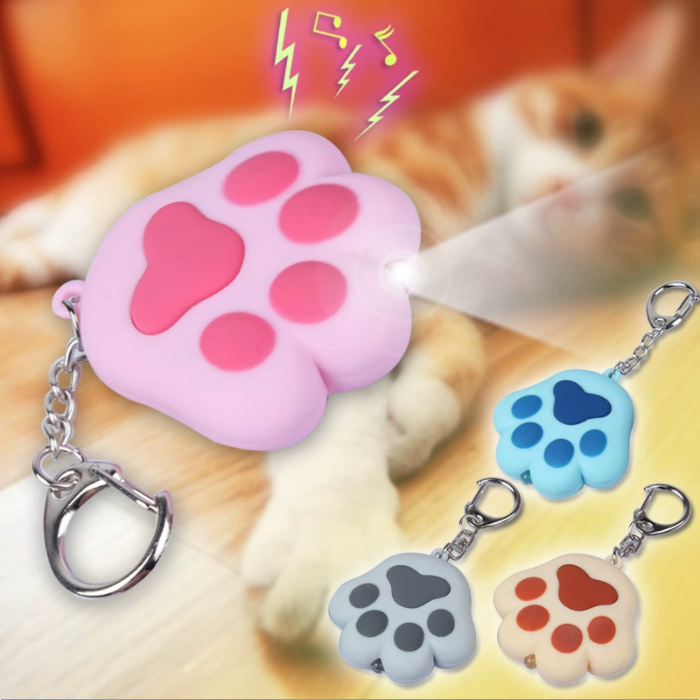 貓爪LED發(fā)光發(fā)聲鑰匙扣定制代工LED發(fā)光發(fā)聲鑰匙扣 (1)
